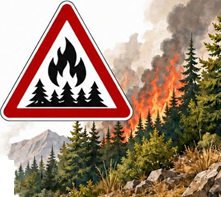 Dichiarazione stato di massima pericolosità per gli incendi boschivi su tutto il territorio regionale del Piemonte a partire dal 8 Luglio 2026